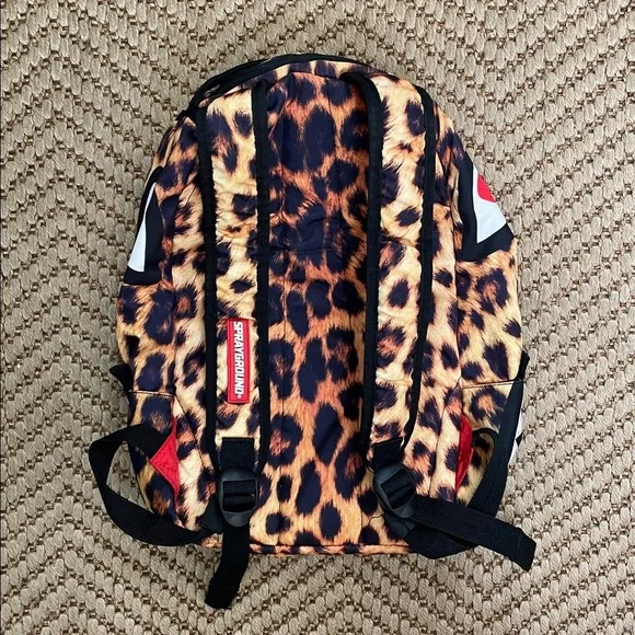 Sprayground - Lil Leopard Shark Mini Backpack, Leopard - Picture 3 of 10